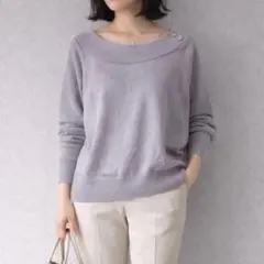 エニィスィス［M］上品ナチュラル◎春色◎ふわふわ×なめらか◎クルーネックニット