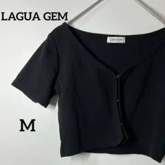 【ラグアジェム】LAGUA GEM ブラック ショート丈カーディガン M