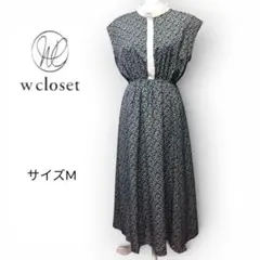 w closet 花柄 ノースリーブワンピース M