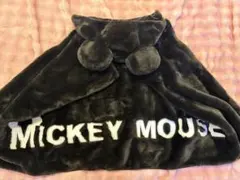 【本日発送】ディズニー　ミッキー　黒　ブラック　ブランケット　ポンチョ