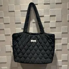 CONVERSE キルティングトートバッグ ブラック
