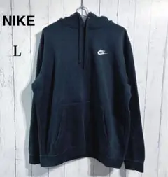 大人気定番NIKEプルオーバーパーカーブラックワンポイントスウッシュ