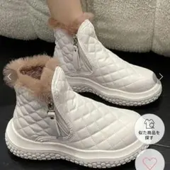 キルティング ムートンブーツ