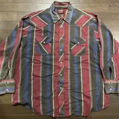 Wrangler ストライプ ウエスタンシャツ 2XL