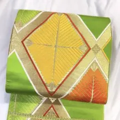 大王松　花菱　箔模様　袋帯　金糸　 着物　031t 大王松 花菱 箔模様 袋帯 金糸 着物 031t 【公式通販】