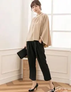 DRESS PLUS 3WAY パンツ ドレス 2点セット ベージュ Mサイズ