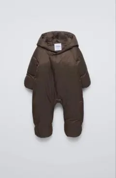 美品　ZARA 無地コンバーチブルパーカー　ブラウン