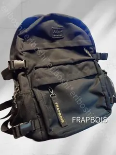 FRAPBOISフラボア◆ロゴストラップ付リュック＊バックパック＊黒