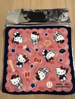 タイトーくじ　侍ジャパン×サンリオ　Ｅ賞　ハンドタオル　ハローキティ