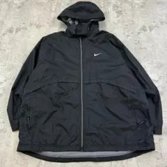 ナイキ　裏フリース　スポーツミックス　ジャンパー　古着　ブラック　グレー　XL