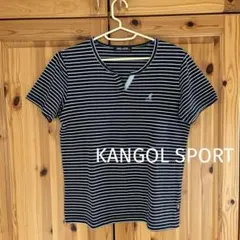 KANGOL SPORT カンゴールスポーツ ボーダー Tシャツ M ネイビーのサムネイル