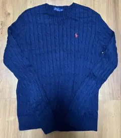 Polo Ralph Lauren ネイビー ケーブルニットセーター L