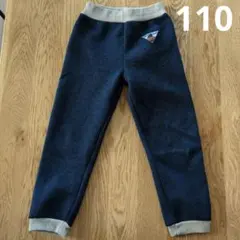 YELLOWFACE ネイビー ロゴ付きパンツ 110