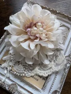 本日発送可能‼︎速達の場合購入前に相談‼︎ハンドメイド コサージュレース付き