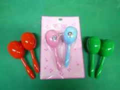 ミニマラカス 3組セット カラフル