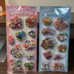 正規品　2枚セット　パワーパフガールズ トムとジェリー　スパンコールステッカー