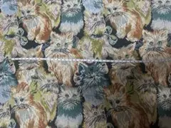 ゴブラン織り生地約幅150×100センチ猫ねこネコ