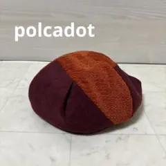 polcadot★パッチワーク ベレー帽 ウール 配色 お洒落 個性的のサムネイル