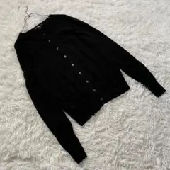 UNIQLO ユニクロ (L) 無地 ニット カーディガン 黒