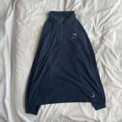 vintage ハーフジップ プルオーバー フリース ネイビー 古着