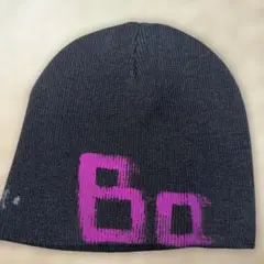 ねずこ様 ニット帽 ビーニー ブラックロゴ入りシンプル シュプリームスターチーム