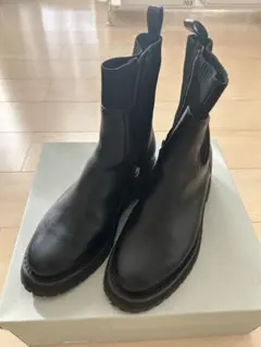 UNITED ARROWS ブラック サイドゴアブーツ レザー