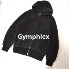 Gymphlex ボアジップジャケット フリースジャケット パーカーグレー M