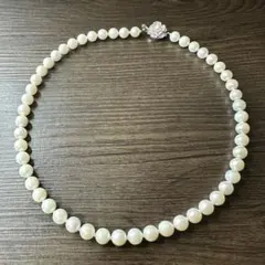 □ パールネックレス 花型クラスプ アコヤ 7.5～7.8mm □ SV925 - メルカリ