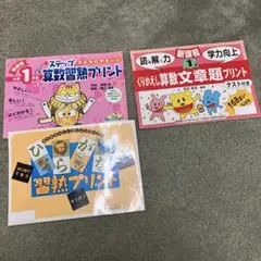 算数・ひらがな習熟プリント 3冊セット 小学校プリント
