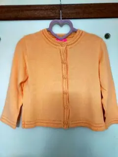 mocassin ジュンコシマダ カーディガン シャーベットオレンジ サイズ1