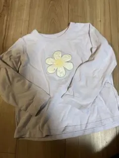 petit main 花柄刺繍 長袖カットソー 110