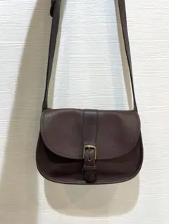 美品】 ヌメ革 サッチェル ショルダーバッグ 緑 真鍮金具 高級品 