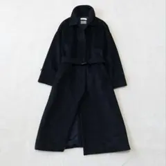 美品 かぐれ ウールバルマカンコート ステンカラー Super100 ベルトのサムネイル