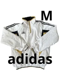 adidas アディダス　ナイロンジャケット 裏起毛　ハーフジップ