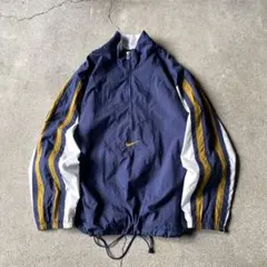 90s OLD NIKE センタースウォッシュ ハーフジップナイロンジャケット
