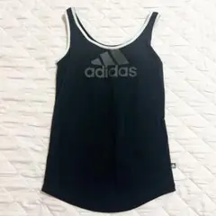 【adidas アディダス グンゼ 】 黒 タンクトップ M カップ付きインナー