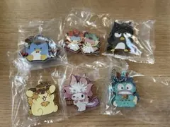 モンスターハンター×サンリオキャラクターズ　ラバーマスコット　6点セット