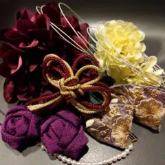 髪飾り花飾りセット　11点