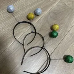 カラフルボール付きカチューシャ3個セット