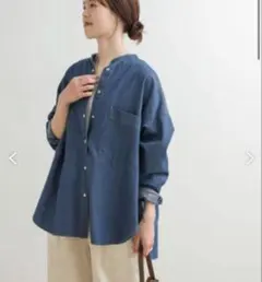 アーバンリサーチドアーズ DOORS デニムバンドカラーシャツINDIGO