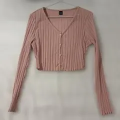 SHEIN リブニットカーディガン 長袖 クロップド丈×2のサムネイル