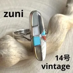 ズニ族 ZUNI フラワーモチーフ ペンダントトップ シルバー レッド