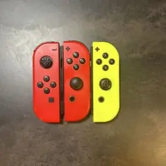 任天堂スイッチ ジョイコン コントローラー 深赤 黄色ジャンク品