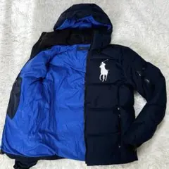 ポロラルフローレン 2way ダウンジャケット ビックポニー 刺繍 ドローコード