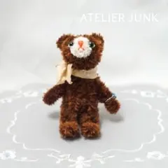 B57 モカブラウンのクマ_大★8.3cm★誕生石付 モールドール モールベア