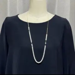 新品未使用 MLLE コットンパールネックレス ゴールドカラー 真珠