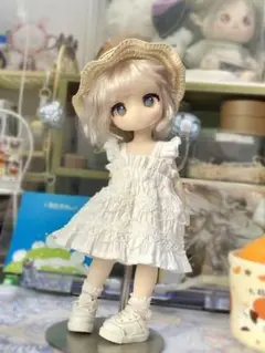 可動式ドール ホワイトフリルドレス