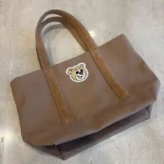 フェイラー　ワッペントートバッグ　オールドテディ　ベージュL