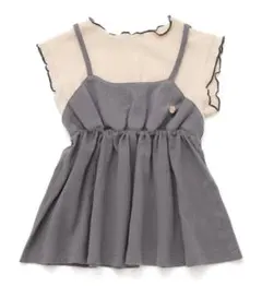 ブリーズ　着せこみ風チュニック　120cm グレー