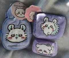ちいかわ　ジュエリーミニケース　てのひらばっく　ふわふわミニポーチ　モモンガ